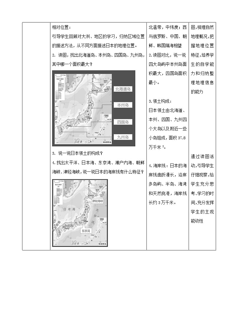 2026年春湘教版七年级地理下册 第一节 日本第一课时 教案第2页