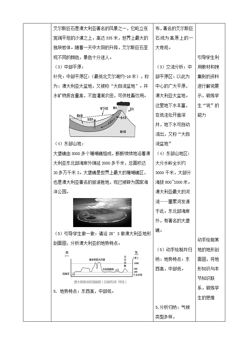 2026年春湘教版七年级地理下册 第六节 澳大利亚 (教案)第3页