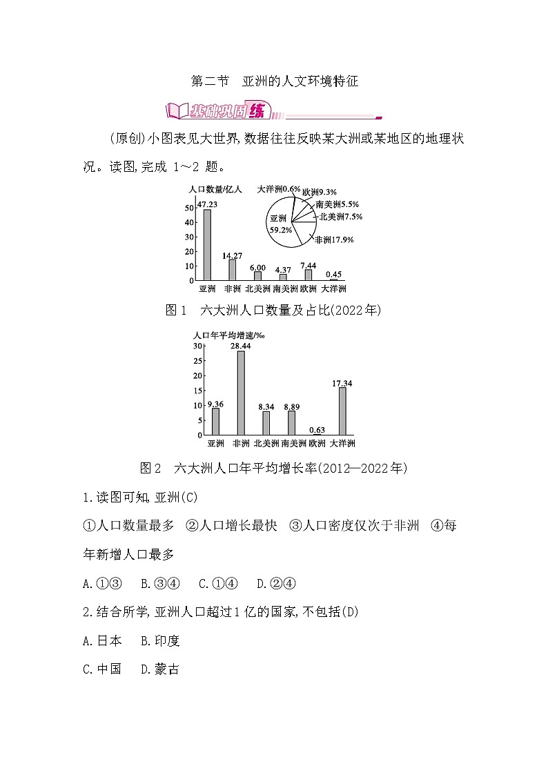 6.2　亚洲的人文环境特征第1页