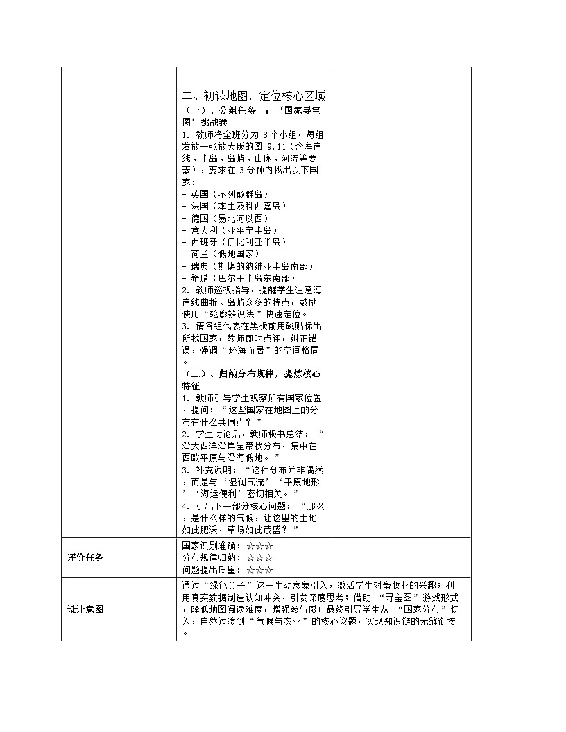 《第九章 东半球其他的地区和国家：2 欧洲西部》教学设计（表格版）-2025-2026学年人教版（2024）地理七年级下册第3页