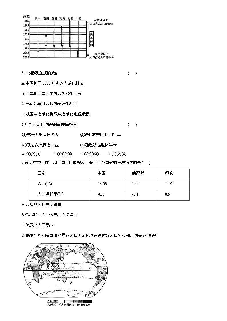 人教版（2024）七年级上册地理第五、六章综合测试卷（含答案）第2页