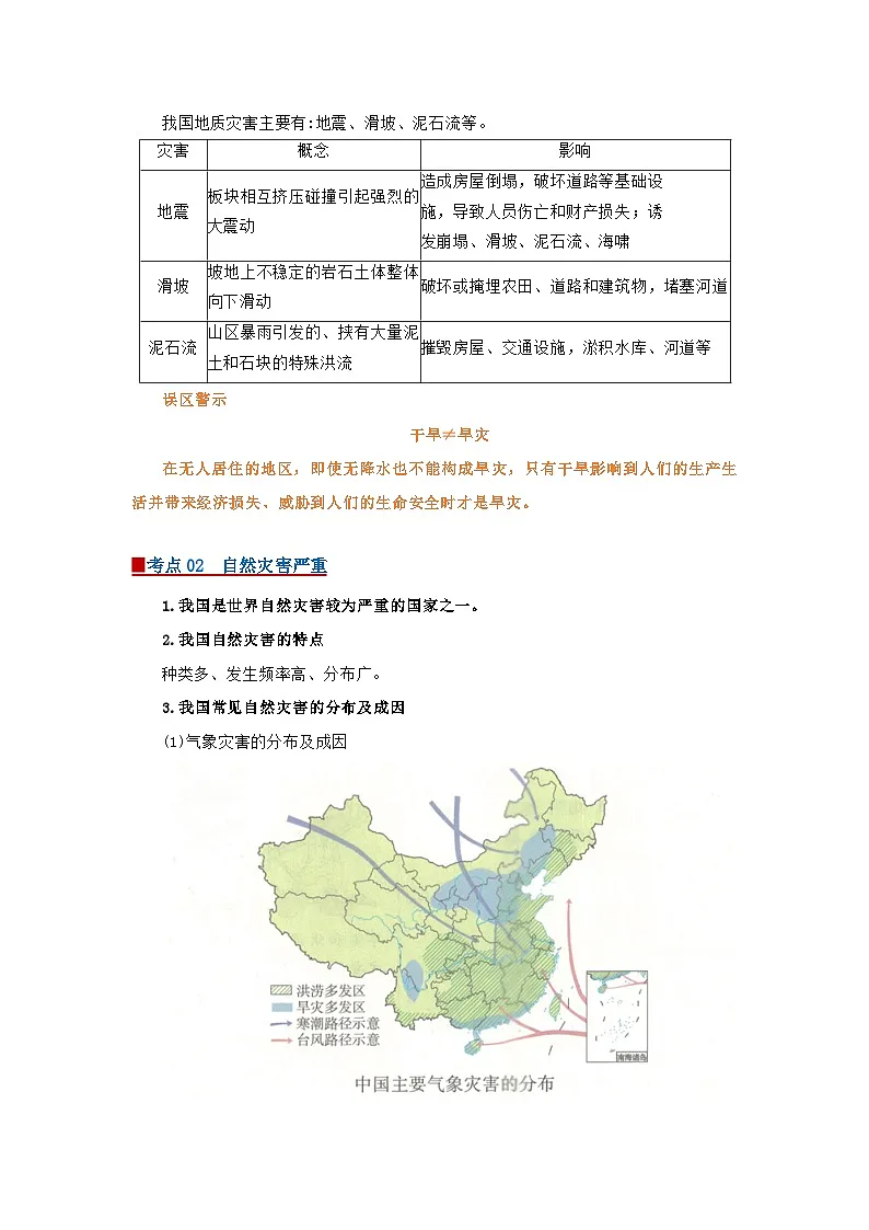 专题05 建设美丽中国（word）2025-2026学年八年级上人教版地理2024期末复习学案知识清单+习题（原卷版）第3页