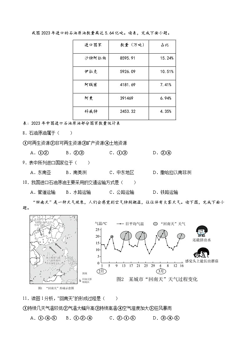 2024年中考地理（辽宁）第二次模拟考试（含答案）第3页