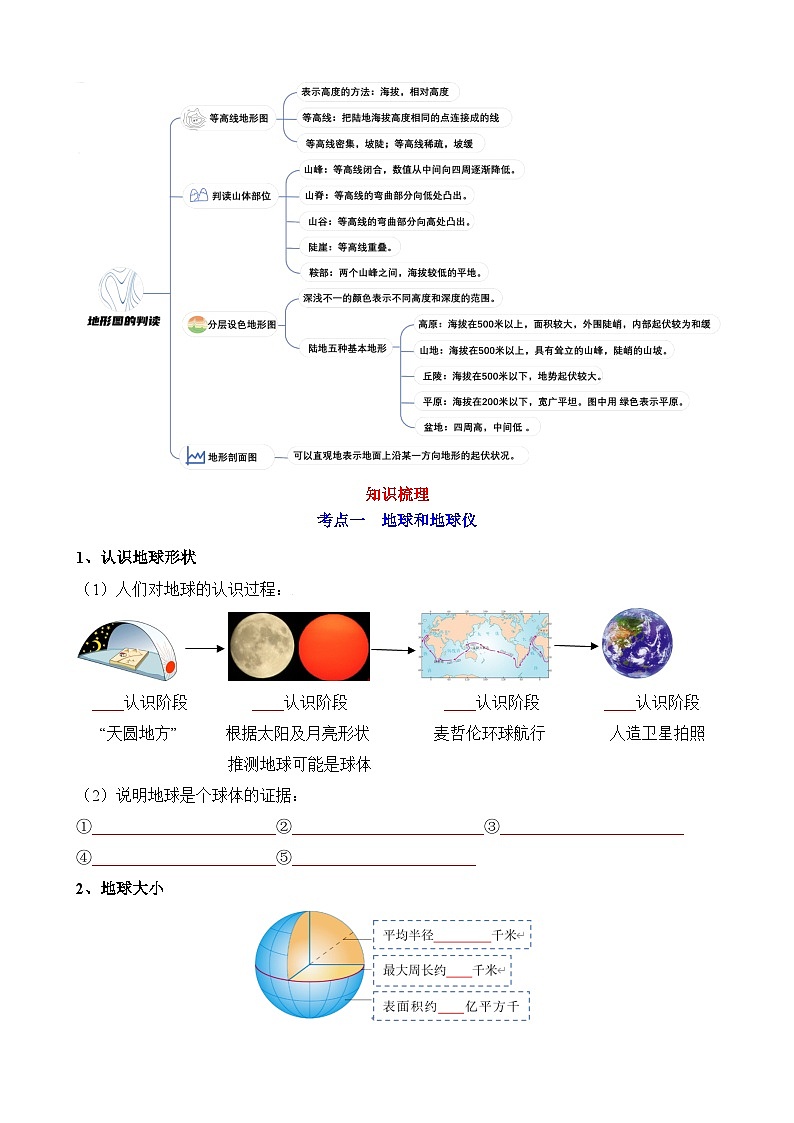 中考地理第一轮专项练习专题01 地球和地图第2页