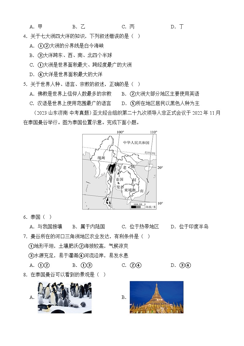 中考地理第一轮复习知识点专题03 世界区域地理之大洲和地区篇第2页