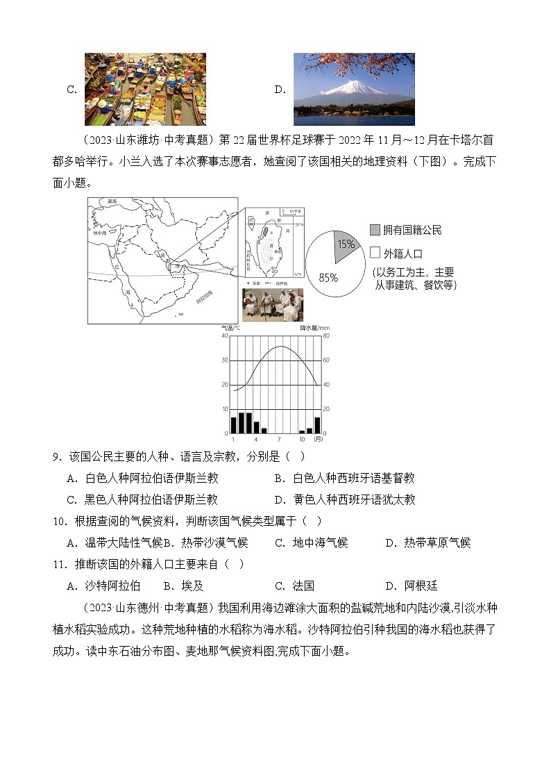中考地理第一轮复习知识点专题03 世界区域地理之大洲和地区篇第3页