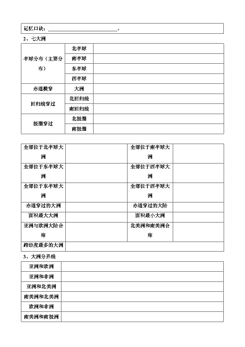 中考地理一轮复习02 世界地理概况专项练习含答案第2页