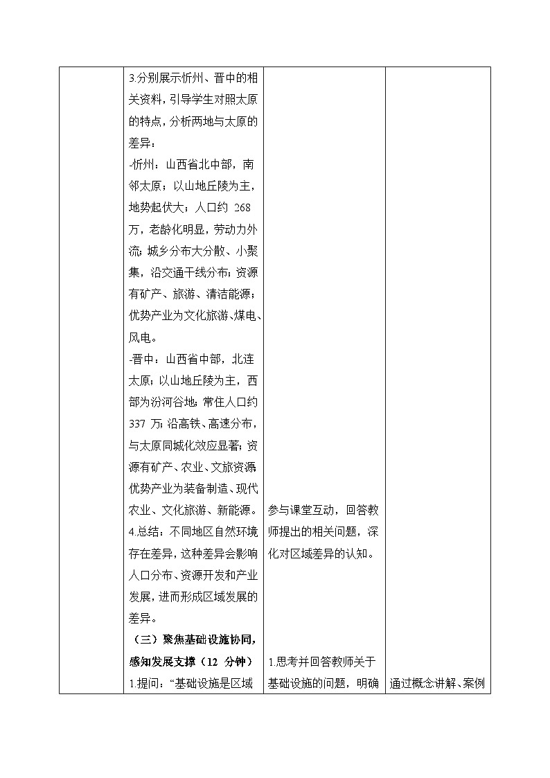 第七章【教学设计】探究与实践—了解家乡与周边地区的联系与协同发展—— 2026年新教材湘教版初二地理下册第3页