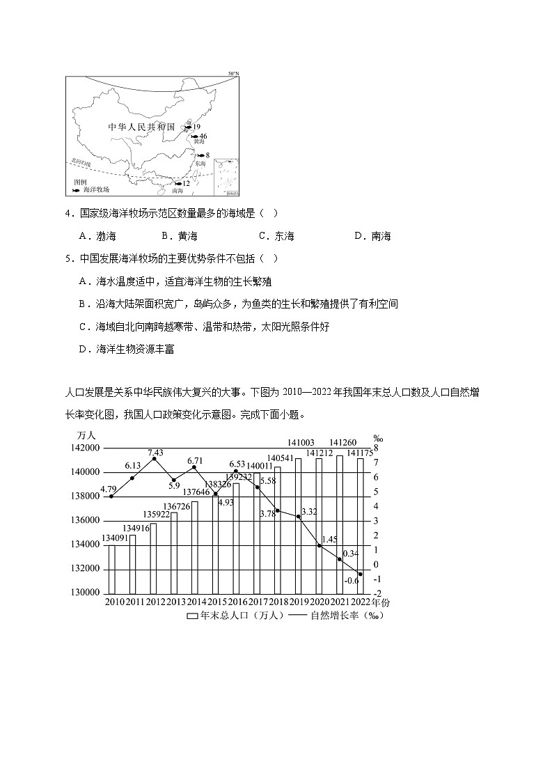 广东省梅州市梅县区多校联考2025~2026学年八年级上册期中地理检测试卷【附答案】第2页
