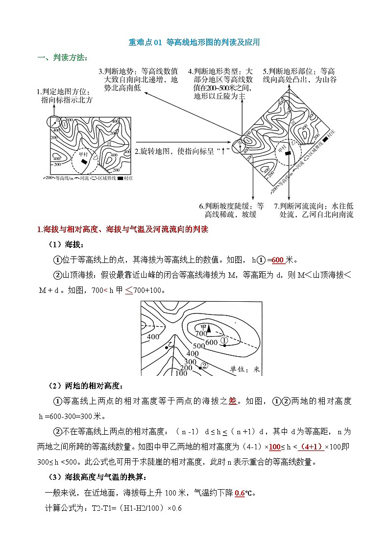 中考地理第二轮专项练习专题02 地图（2大重难点）含答案第3页