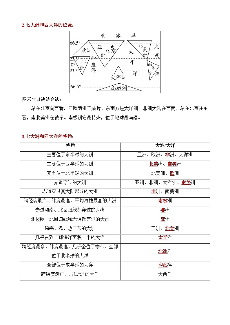 中考地理第二轮专项练习专题04 陆地与海洋（2大重难点）含答案第3页