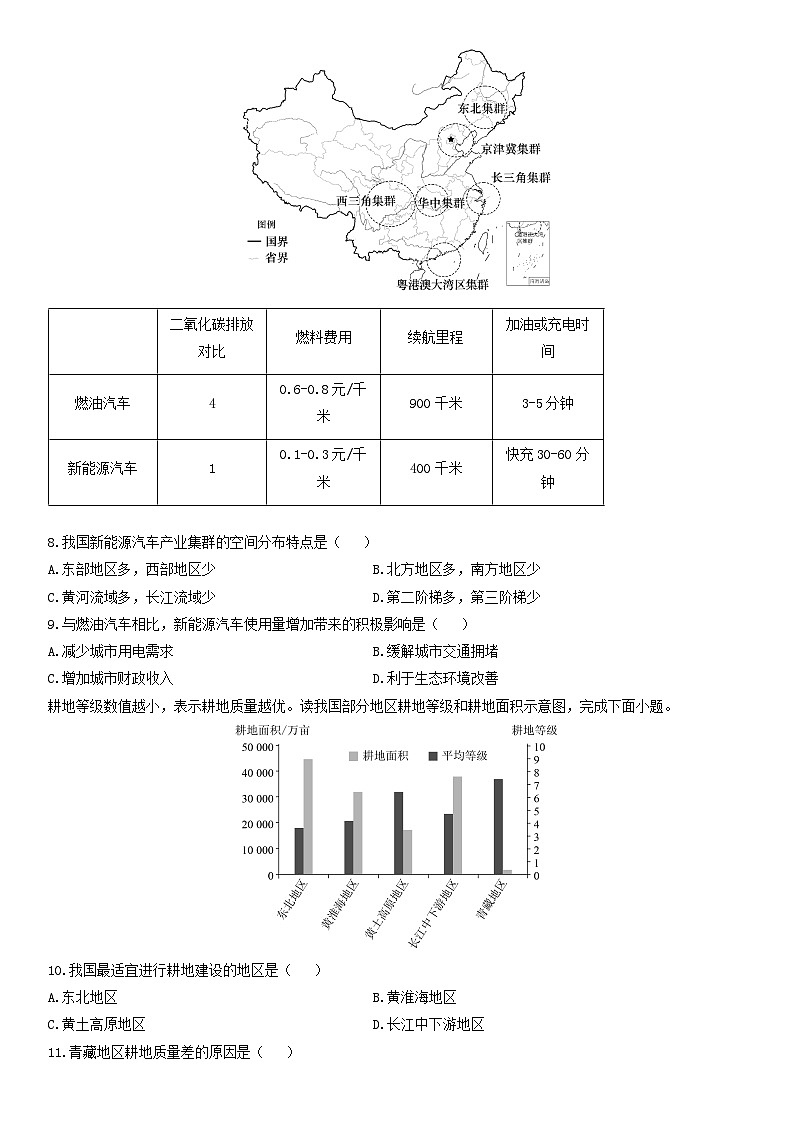 2025-2026学年辽宁省鞍山市八年级上学期期末考试地理试卷（学生版）第3页