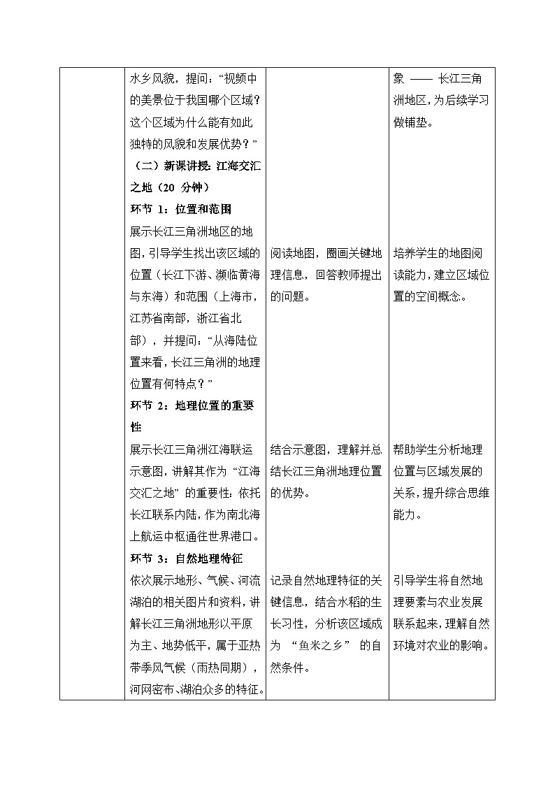 8.2“鱼米之乡”——长江三角洲地区【教学设计】——2026年新教材人教版初二地理下册第2页