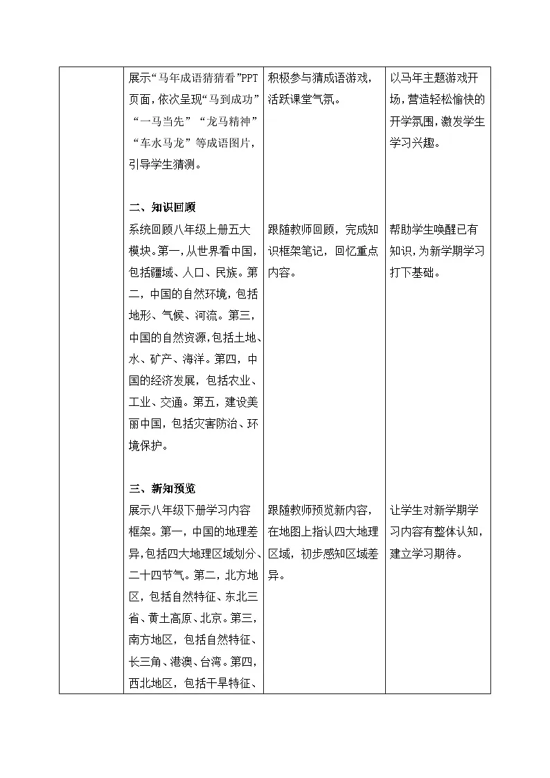 2026人教版八年级下册地理开学第一课【教学设计】第2页