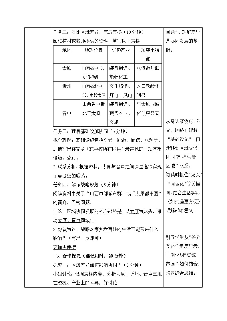 第七章【导学案】探究与实践—了解家乡与周边地区的联系与协同发展（教师版）—— 2026年新教材湘教版初二地理下册第2页