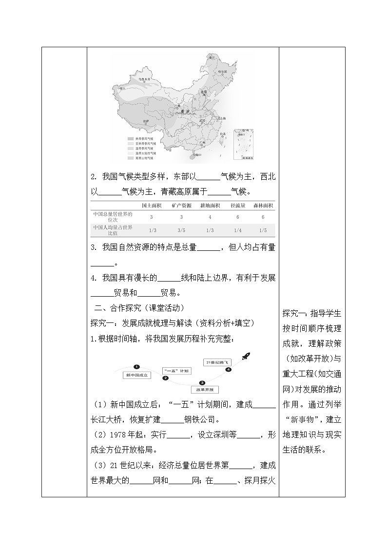 9.0【导学案】建设永续发展的美丽中国（学生版）—— 2026年新教材湘教版初二地理下册第2页