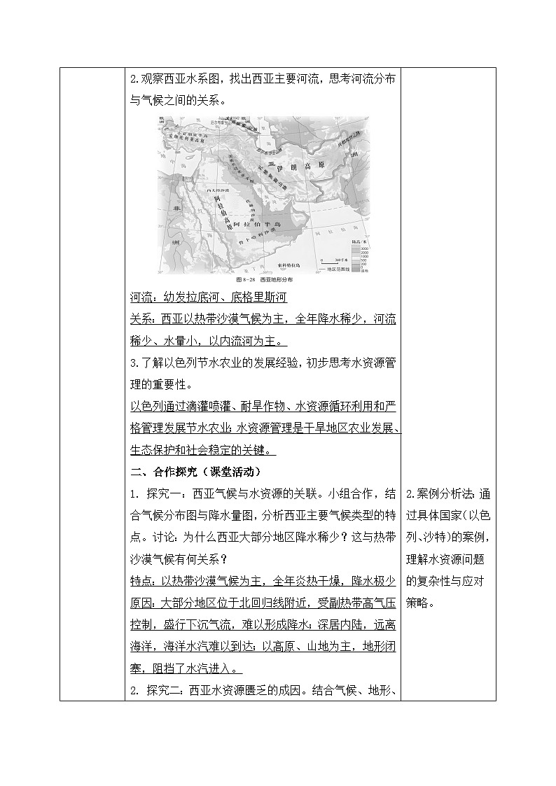 西亚2导学案教师版第2页