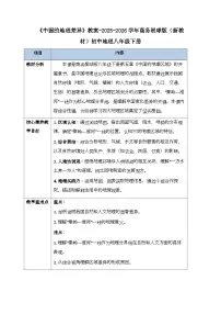 商务星球版(2024)八年级下册(2024)第一节 中国的地理差异教案设计