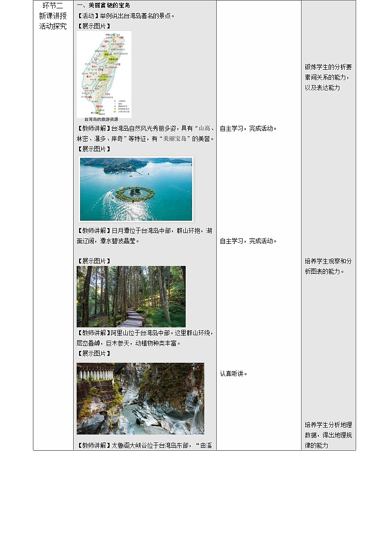 8.4.2祖国的神圣领土—台湾省（教学设计）第3页