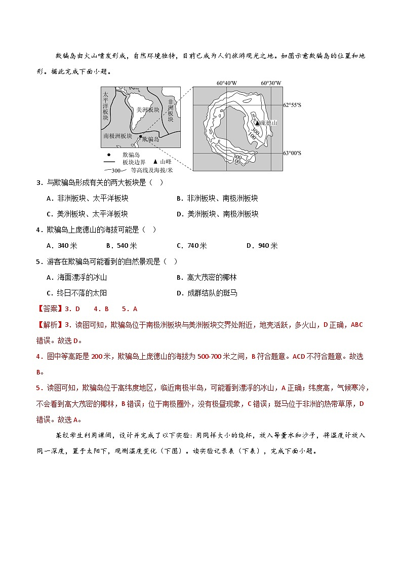 地理一模提分卷（全国通用）（全解全析）第2页