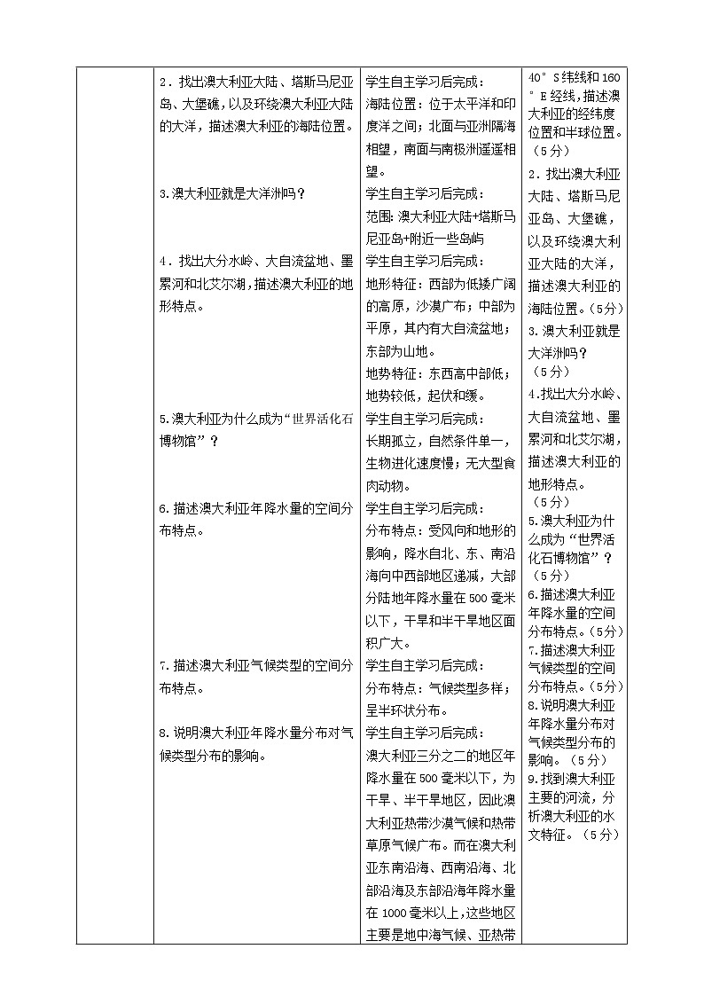 8.4澳大利亚  （ 教学设计）2025-2026学年商务星球版七年级地理下册第3页