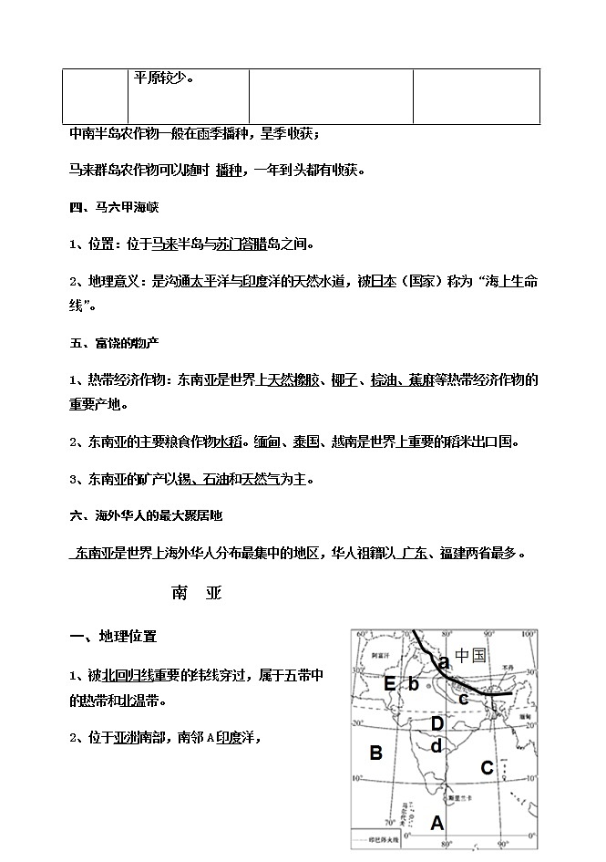 初三地理复习要点(7)第2页
