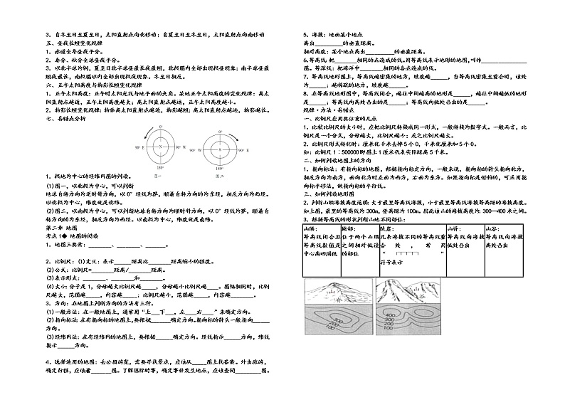 新人教版七年级地理上册复习提纲填空最新整理 学案03