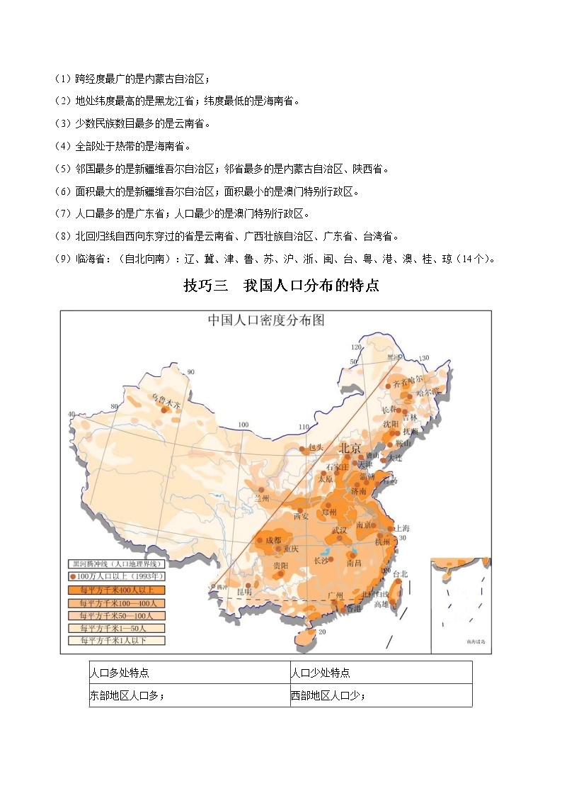 2020年中考地理考前冲刺(二)中国地理概况 试卷03