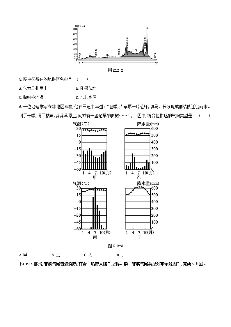 2020中考地理复习方案一轮复习第三部分世界地理下课时训练12撒哈拉以南非洲与极地地区试题附答案02