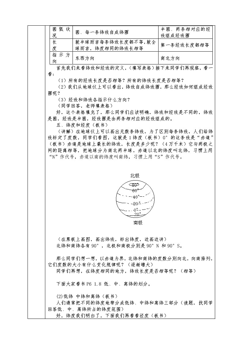 人教版七年级上册地理全册教案1.1 地球和地球仪02