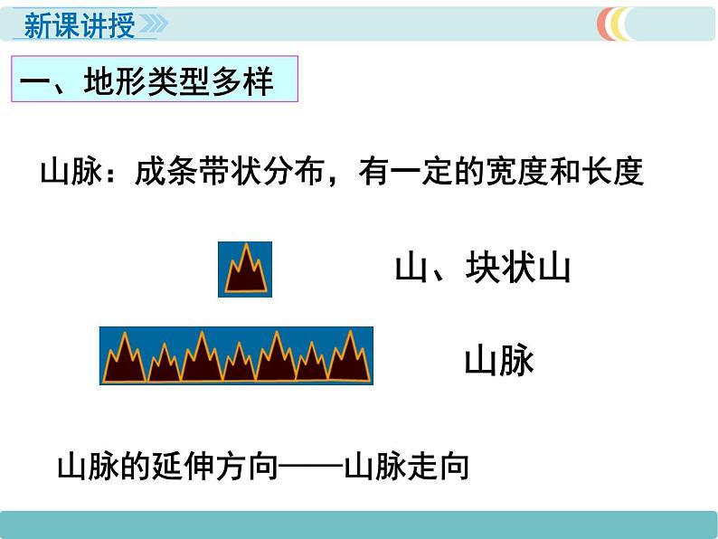 第二章 第一节地形和地势 第1课时  地形类型多样 山区面积广大 精品课件03