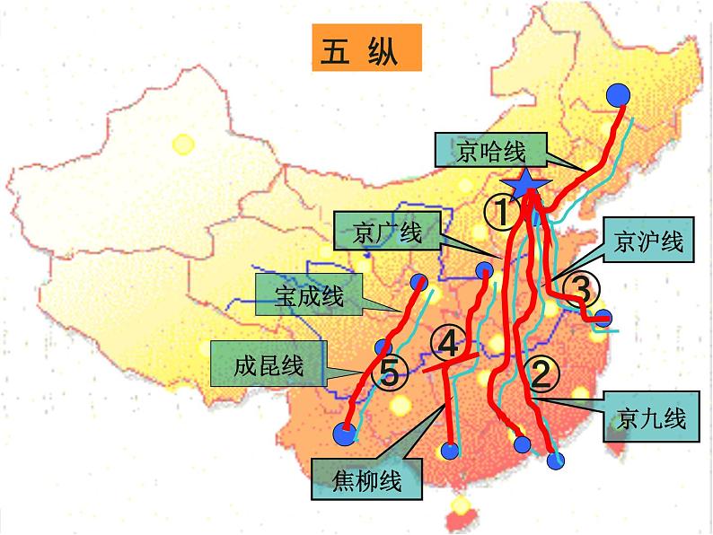 第四章 第一节交通运输 第2课时  我国铁路干线的分布 精品课件06