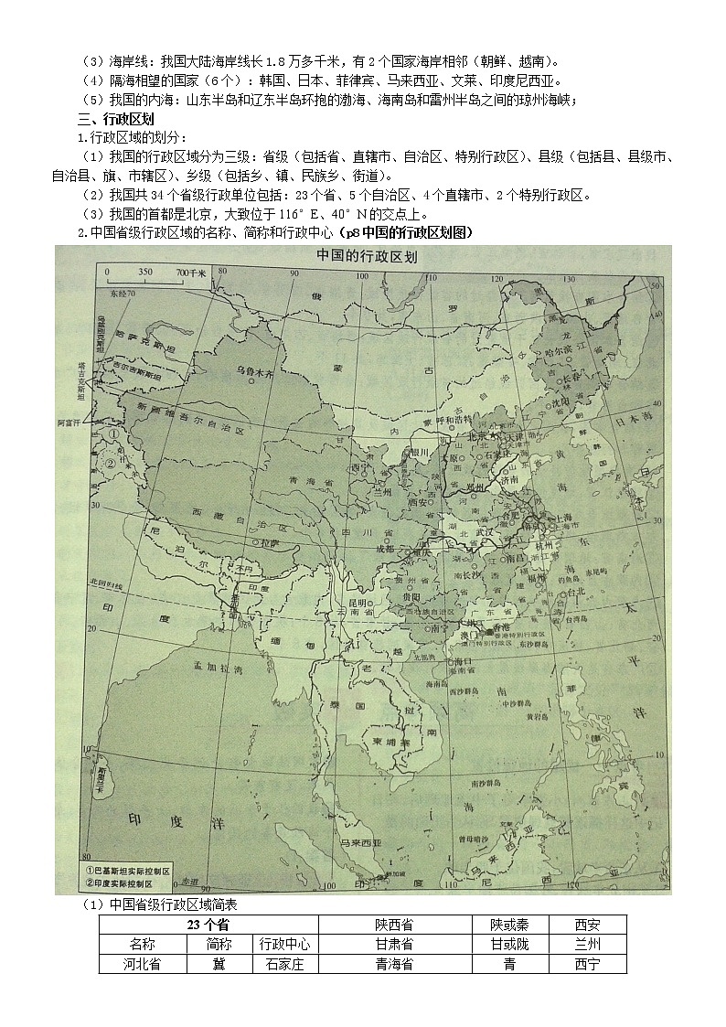 商务星球版八年级上册地理知识点第2页