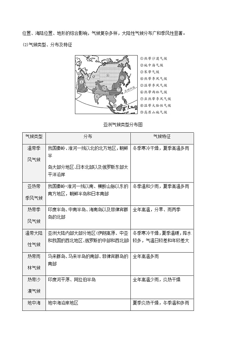 2021年人教版中考地理一轮复习 考点梳理+真题回顾  14 认识大洲03
