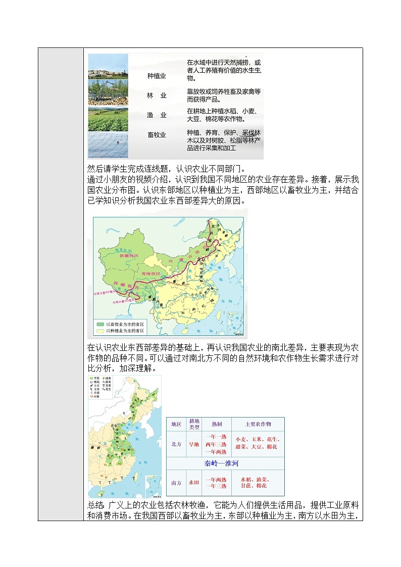 人教版八年级上第四章第二节农业教案02
