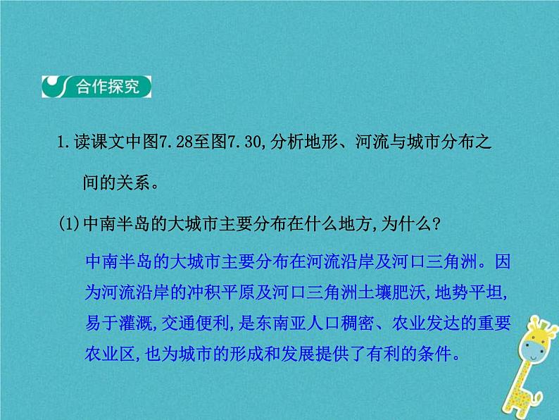 2021年人教版七年级地理下册第7章第2节 东南亚第2学时山河相间与城市分布热带旅游胜地 课件第4页