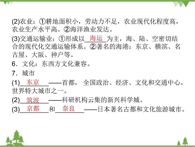 2021年广东专用中考地理一轮基础复习课件第八章   走近国家  第1课时  日本、埃及、俄罗斯、法国08