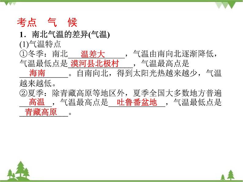 2021年广东专用中考地理一轮基础复习课件第十三章   中国的自然环境  第2课时  气候04