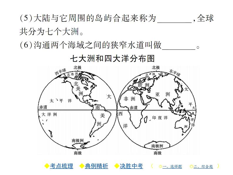 2021年人教版初中地理中考复习课件第3讲 海洋和陆地04