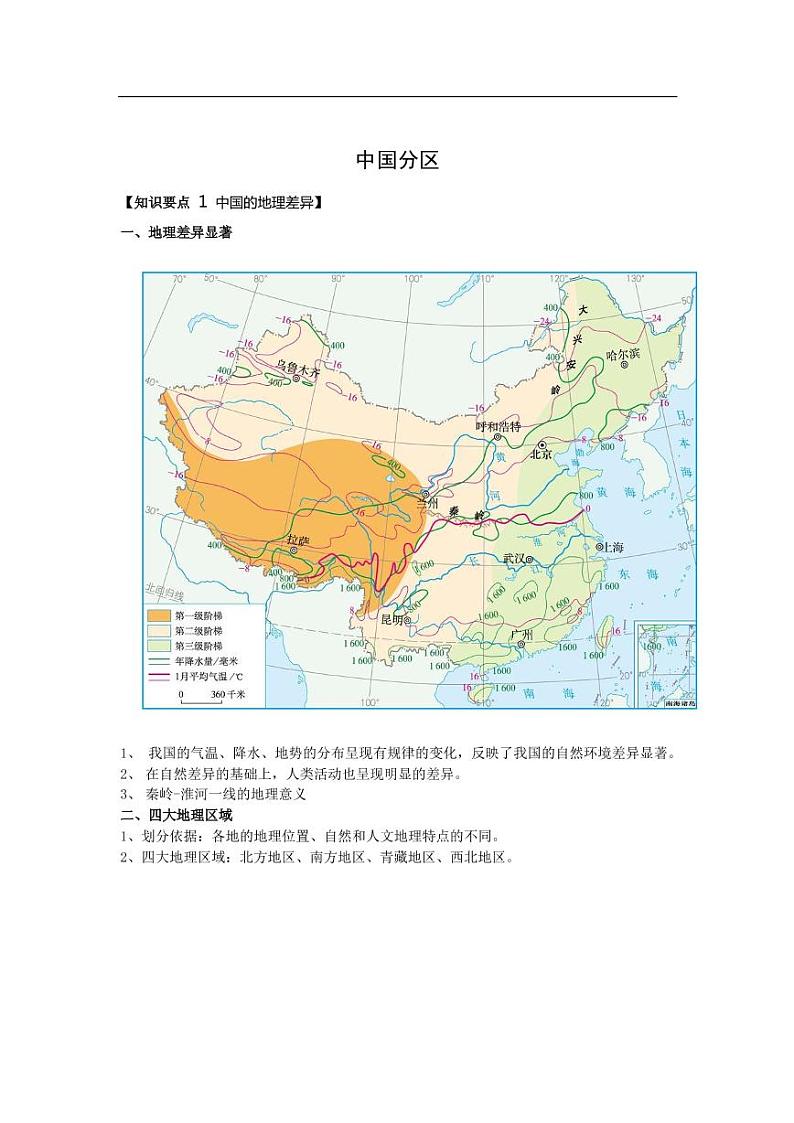 寒假预习2021年八年级地理下册知识点总结素材pdf01