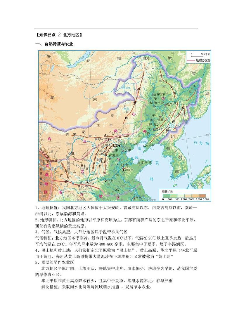寒假预习2021年八年级地理下册知识点总结素材pdf03