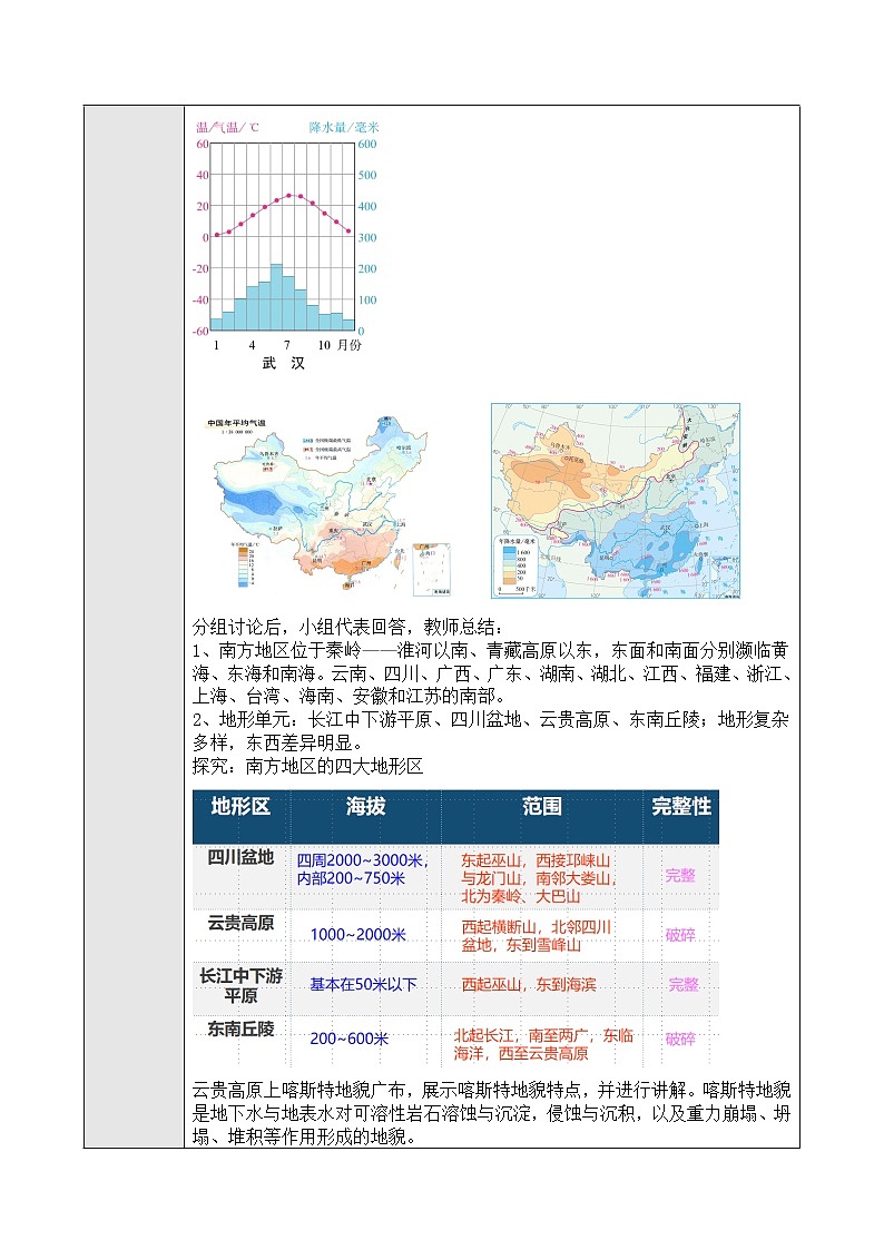 第七章第一节 自然特征与农业 教案-2020-2021学年人教版八年级地理下册02