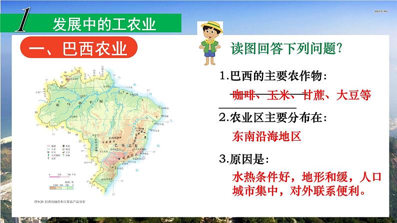 2020-2021学年人教版地理七年级下册：9.2巴西（第二课时）课件第7页