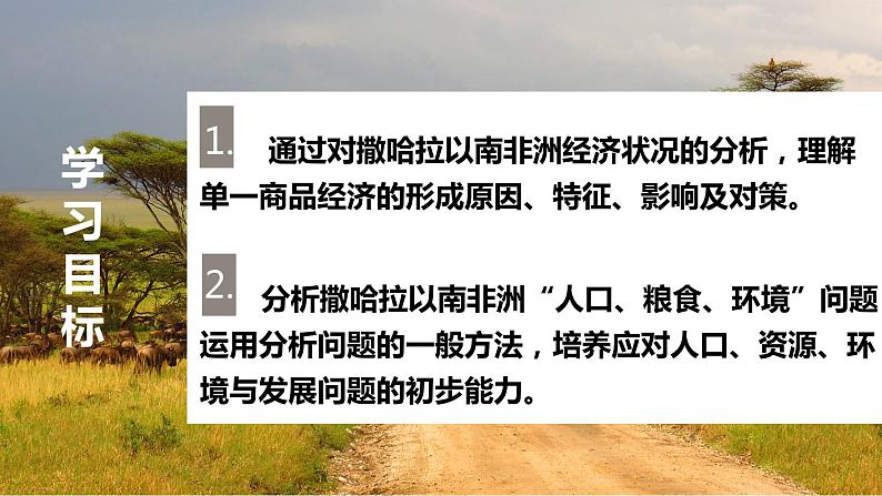 2020-2021学年人教版地理七年级下册：8.3 撒哈拉以南非洲（第二课时）课件第2页