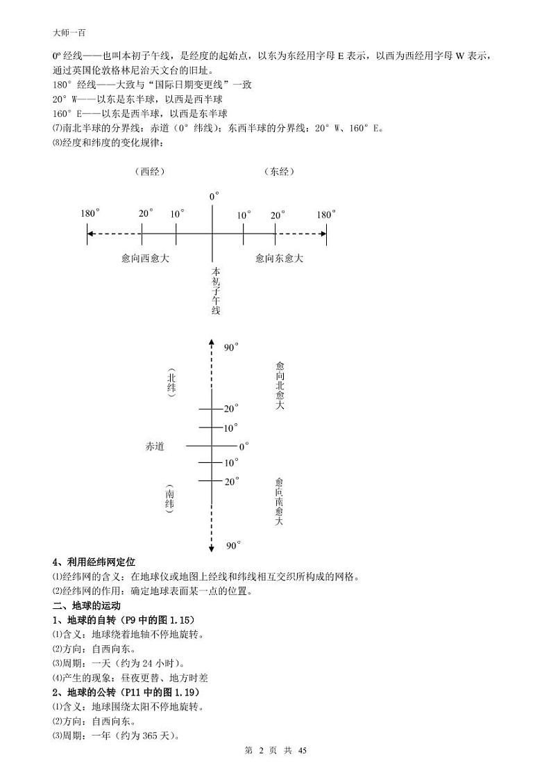 初中地理 七年级上册背诵知识点归纳汇总02