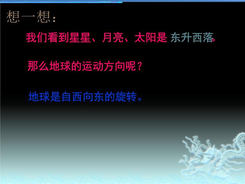 上海教育版地理六年级下册课件：第一单元1.2地球的自转04