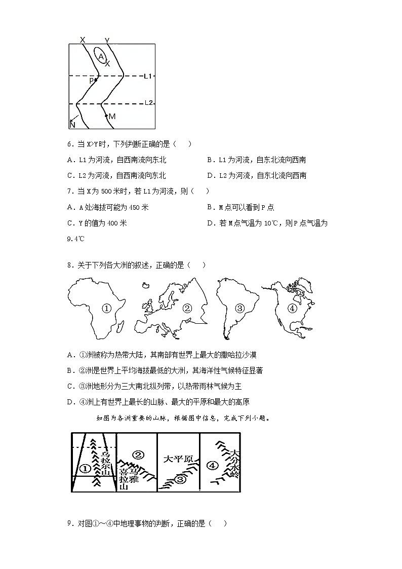 山东省菏泽市郓城县2020-2021学年九年级下学期一模地理试题（word版 含答案）03