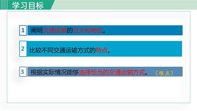 人教版八年级地理上册 第四章 第一节 4.1.1  交通运输方式的选择 课件02