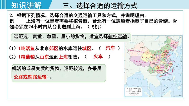 人教版八年级地理上册 第四章 第一节 4.1.1  交通运输方式的选择 课件08