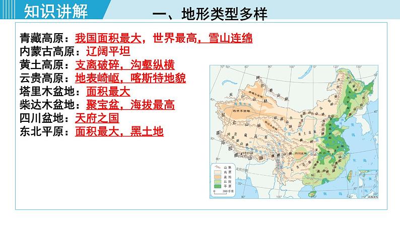 人教版八年级地理上册 第二章 第一节 2.1.1  地形类型多样，山区面积广大 课件05